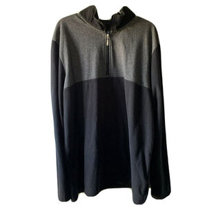 tommy Bahama xl 1/4 zip pullover black gray color-block